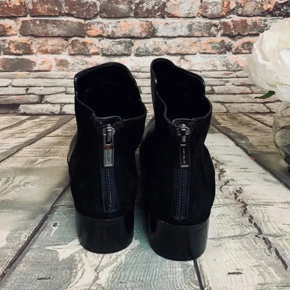 Cole Haan Grandos Black Leather Suede Ankle Boots Women’s Size 7