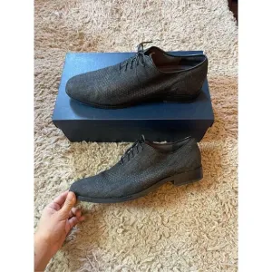 COLE HAAN Grand OS Dress Shoes Men's Size 10 Fabric Grey Oxfords