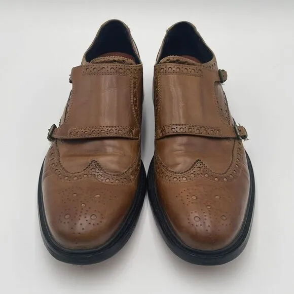 Cole Haan‎ Harrison Double Monk Strap Men's Shoes Brown Leather  Wing Tip 11.5