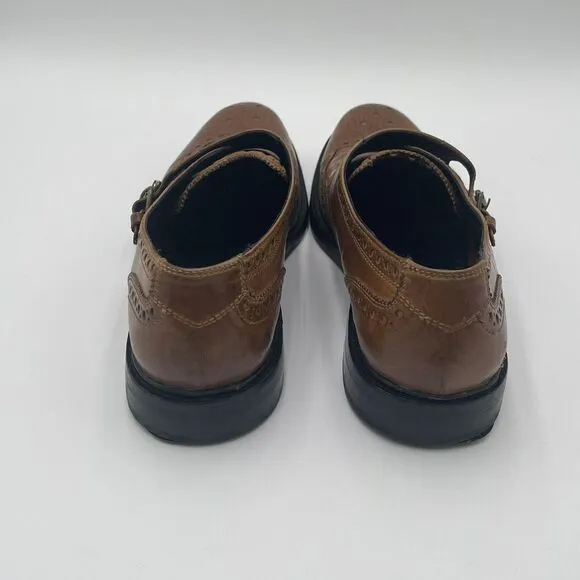 Cole Haan‎ Harrison Double Monk Strap Men's Shoes Brown Leather  Wing Tip 11.5