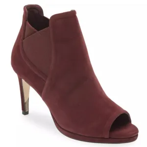 COLE HAAN JONES CORODOVAN SUEDE PEEP TOE BOOTIES US Size 6
