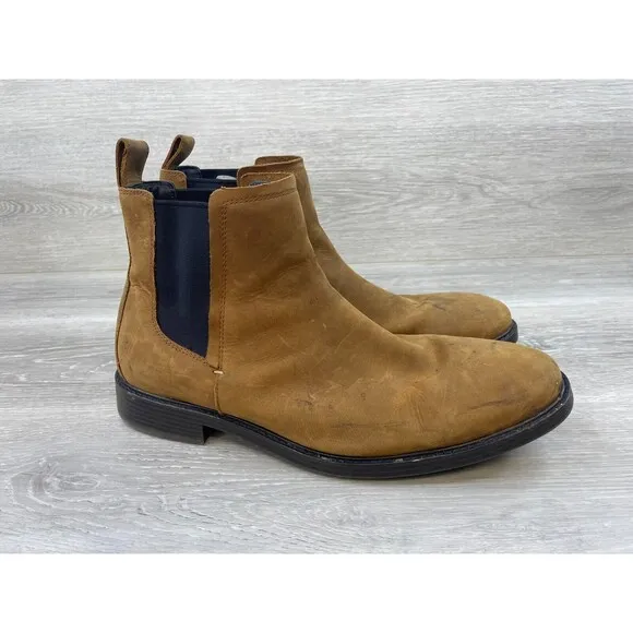 Cole Haan Kennedy Grand C28137 Men’s 12M Brown Leather Block Heel Chelsea Boot