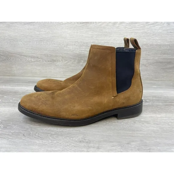 Cole Haan Kennedy Grand C28137 Men’s 12M Brown Leather Block Heel Chelsea Boot