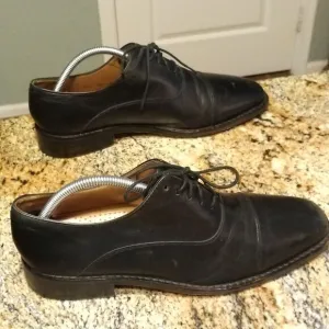 Cole Haan Leather Dress Shoes Size 8.5 M Men's Cap Toe Oxford Black C06601