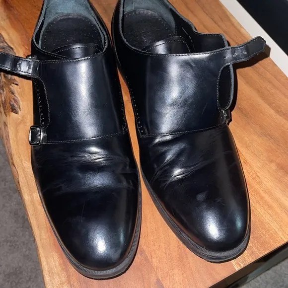 Cole Haan Leather Monk Strap Dress Shoes