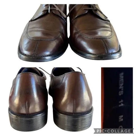 Cole Haan Lenox Hill Brown Leather Split Apron Toe Oxford Shoes Men’s Size 11M