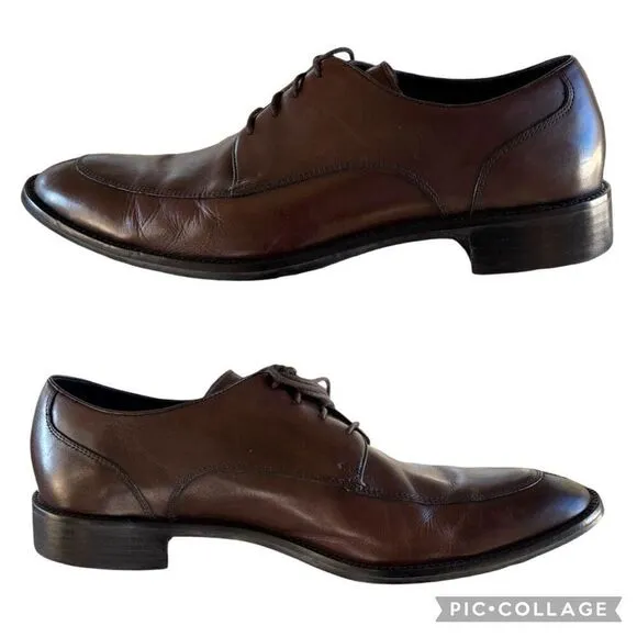 Cole Haan Lenox Hill Brown Leather Split Apron Toe Oxford Shoes Men’s Size 11M