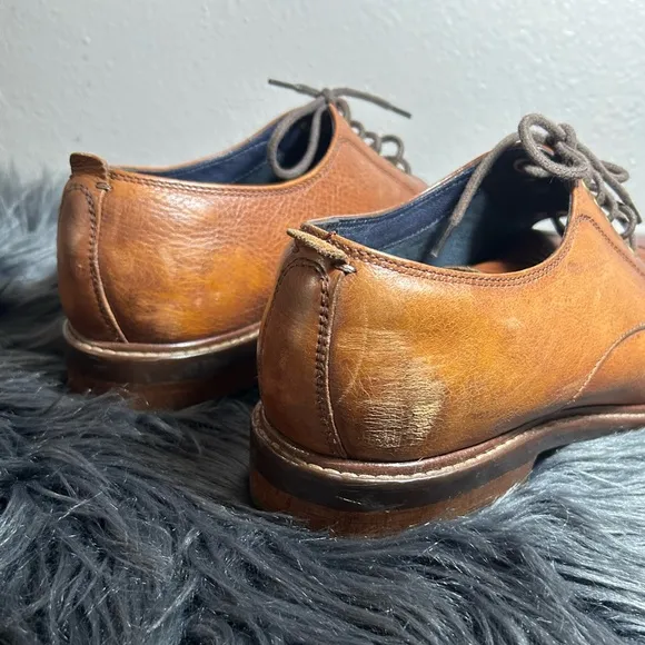Cole Haan Men Benton Ii Oxford Cap Toe Oxfords Brown Leather Dress Shoes Sz 11M