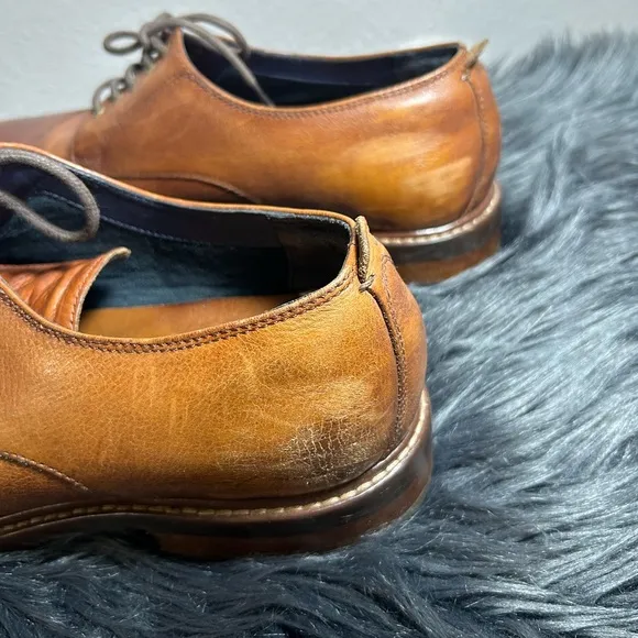 Cole Haan Men Benton Ii Oxford Cap Toe Oxfords Brown Leather Dress Shoes Sz 11M