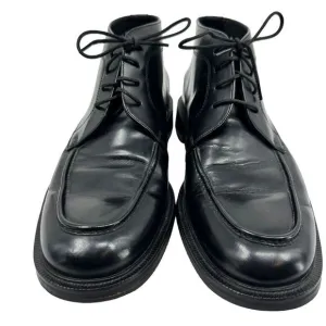 Cole Haan Mens Ankle Boots Black Leather Lace Up Round Moc Toe Chukka 8.5 M