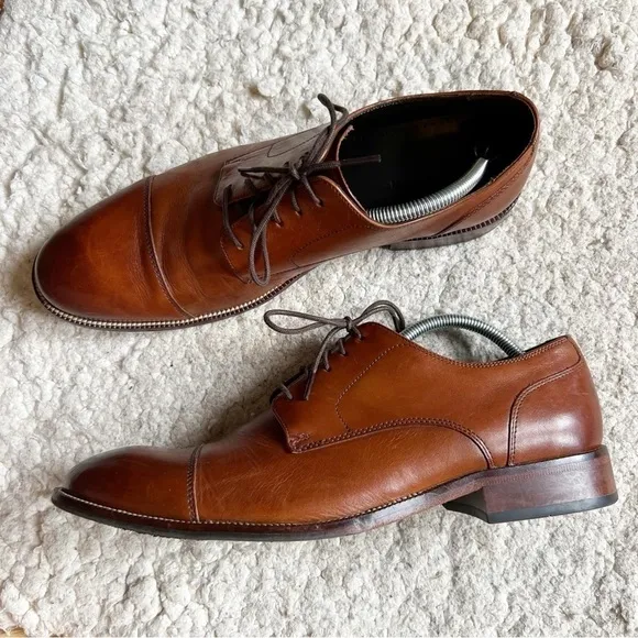 Cole Haan Men's Benton Cap Ox II 15 M British Tan Lace Up Oxford Dress Shoes