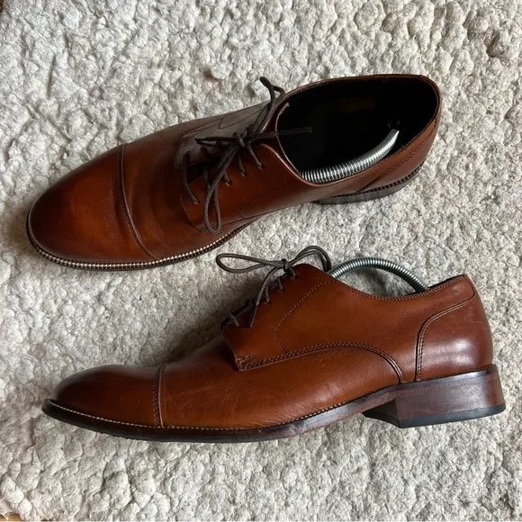 Cole Haan Men's Benton Cap Ox II 15 M British Tan Lace Up Oxford Dress Shoes