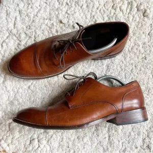 Cole Haan Men's Benton Cap Ox II 15 M British Tan Lace Up Oxford Dress Shoes