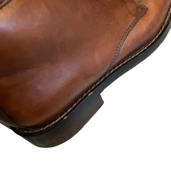 Cole Haan Mens Chukka Boots Ankle Brown Leather Stitch C09078