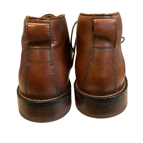 Cole Haan Mens Chukka Boots Ankle Brown Leather Stitch C09078