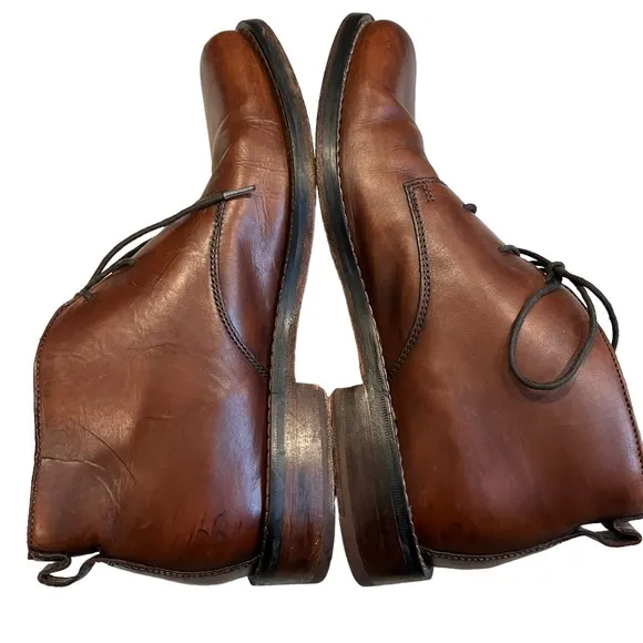 Cole Haan Mens Chukka Boots Ankle Brown Leather Stitch C09078