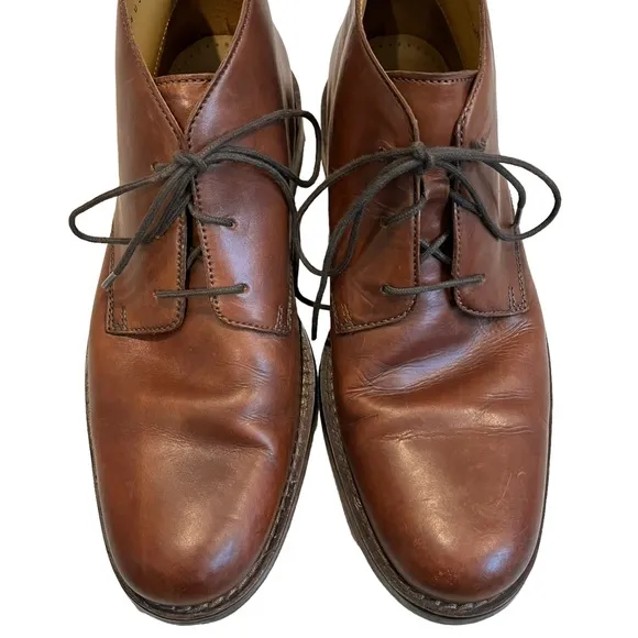 Cole Haan Mens Chukka Boots Ankle Brown Leather Stitch C09078