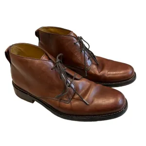 Cole Haan Mens Chukka Boots Ankle Brown Leather Stitch C09078