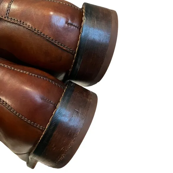 Cole Haan Mens Chukka Boots Ankle Brown Leather Stitch C09078