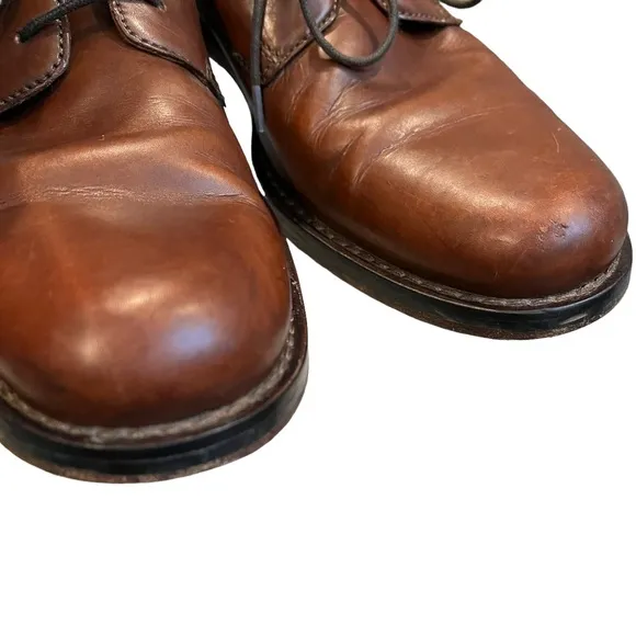 Cole Haan Mens Chukka Boots Ankle Brown Leather Stitch C09078