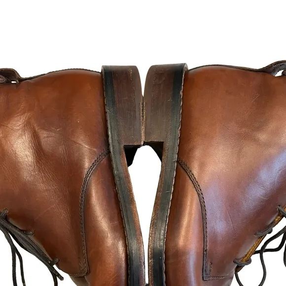 Cole Haan Mens Chukka Boots Ankle Brown Leather Stitch C09078