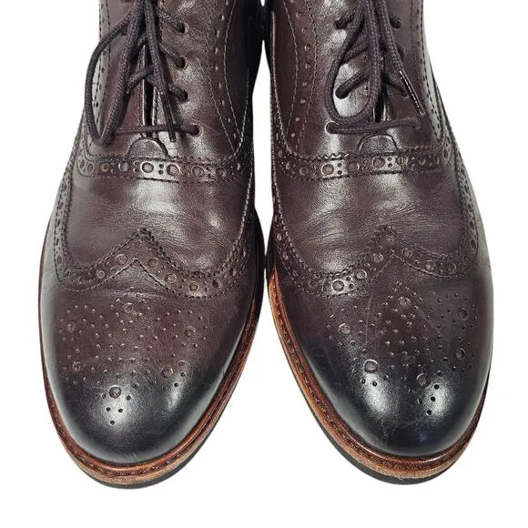 Cole Haan Mens Morris Wingtip Oxford C31330 Cordovan Dress Shoes Size 10M