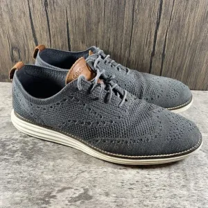 Cole Haan Mens Original Grand Knit Dress Shoes Size 10 C27961 Wingtip Blue