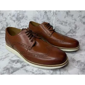 Cole Haan Men's Original Grand‎ Shortwing Oxford Shoe 9.5 M Woodbury/Ivory EUC