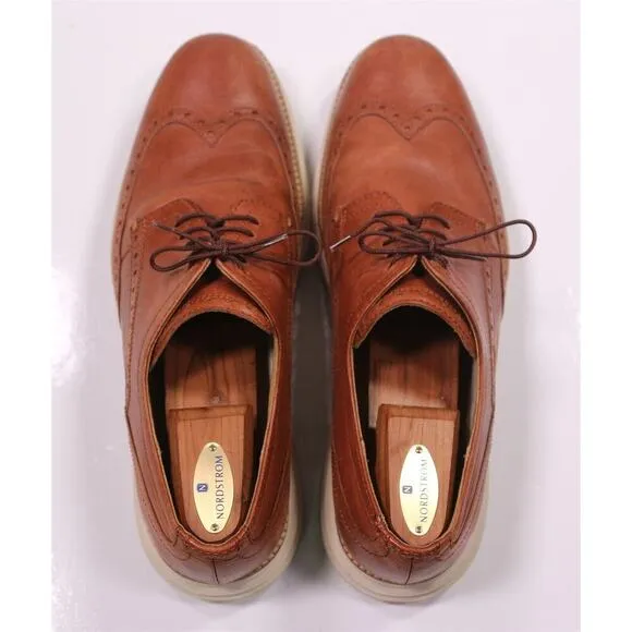 Cole Haan Men's Original Grand Wingtip Oxford Brown Leather Dress Shoes 11.5