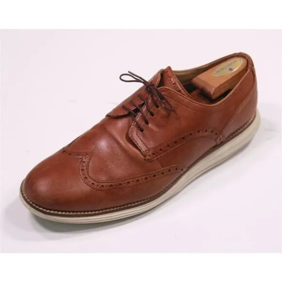 Cole Haan Men's Original Grand Wingtip Oxford Brown Leather Dress Shoes 11.5