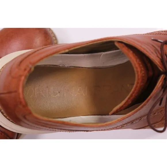 Cole Haan Men's Original Grand Wingtip Oxford Brown Leather Dress Shoes 11.5