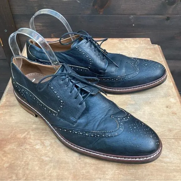 Cole Haan Men's shoes Size 11 oxfords brogues black to dark grey excellent