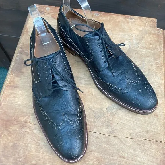 Cole Haan Men's shoes Size 11 oxfords brogues black to dark grey excellent