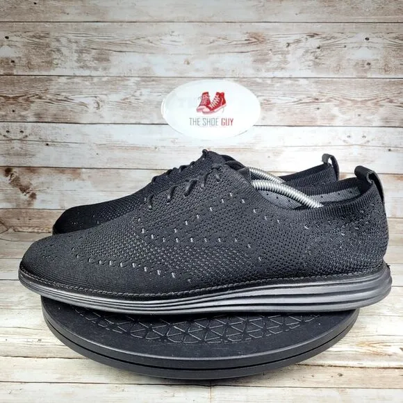 Cole Haan Men's Size 11.5M OriginalGrand Black Wingtip Oxford Dress Casual Shoes