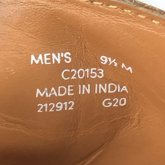 Cole Haan Men's Size 9.5M Warren Grand.OS Brown Leather Cap Toe Oxford Shoes