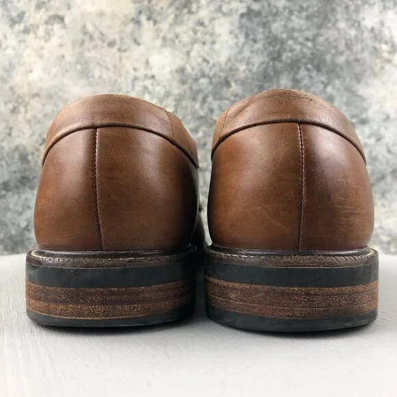 Cole Haan Men's Size 9.5M Warren Grand.OS Brown Leather Cap Toe Oxford Shoes