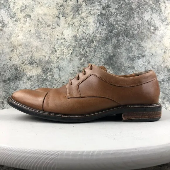 Cole Haan Men's Size 9.5M Warren Grand.OS Brown Leather Cap Toe Oxford Shoes