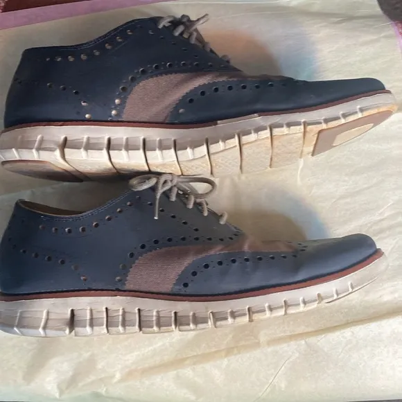 Cole Haan Men’s wing tip Shoes zero gravity loafers 11.5 size