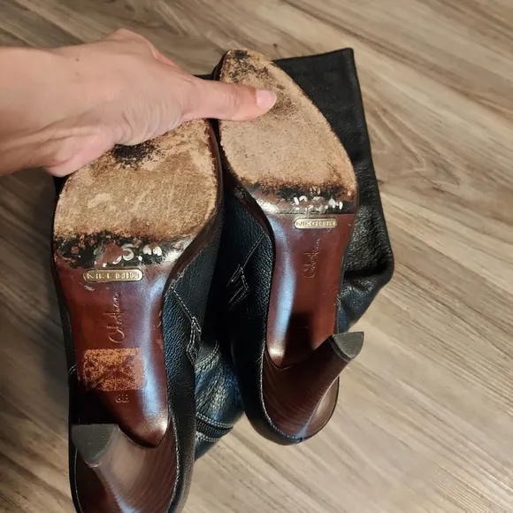 Cole haan nike air leather boots size 8
