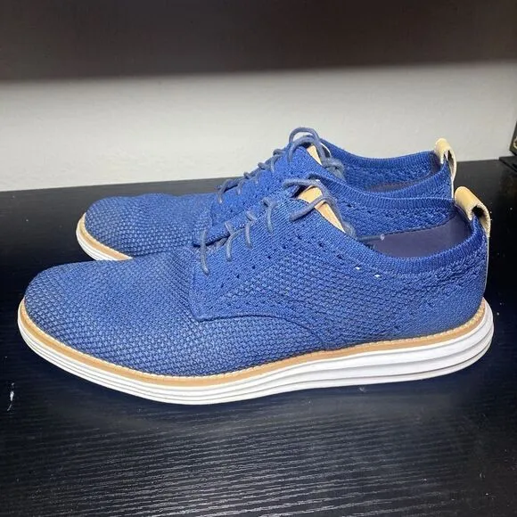 Cole Haan Original Grand Plain Toe Blue Oxford Mens Shoes Size 9 M US C29733