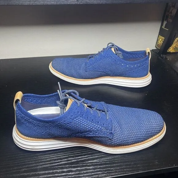 Cole Haan Original Grand Plain Toe Blue Oxford Mens Shoes Size 9 M US C29733