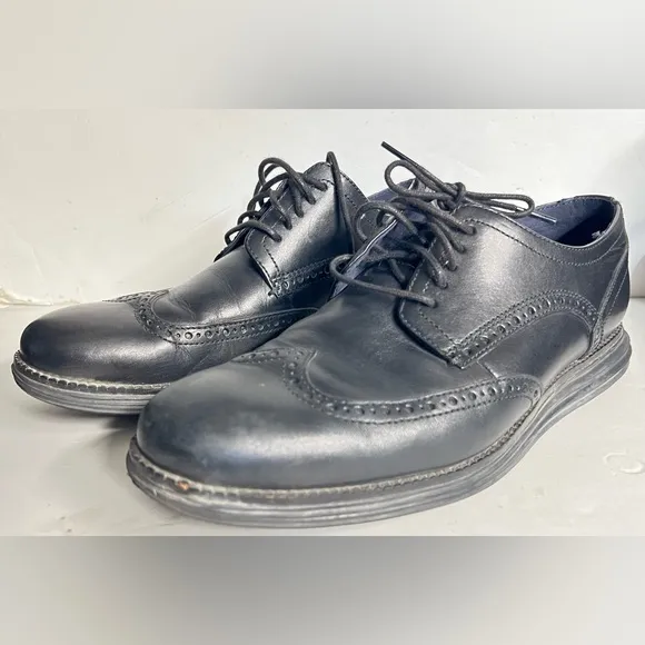 Cole Haan Original Grand Shortwing Oxford Black C27984 Mens 9.5 Dress Shoes