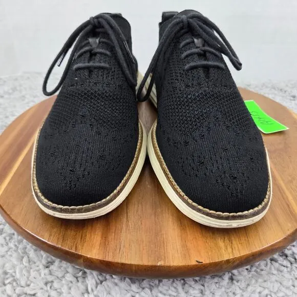 Cole Haan OriginalGrand Black Stitchlite Wingtip Casual Oxford Shoes Mens 8.5 M