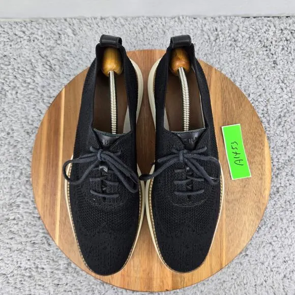 Cole Haan OriginalGrand Black Stitchlite Wingtip Casual Oxford Shoes Mens 8.5 M