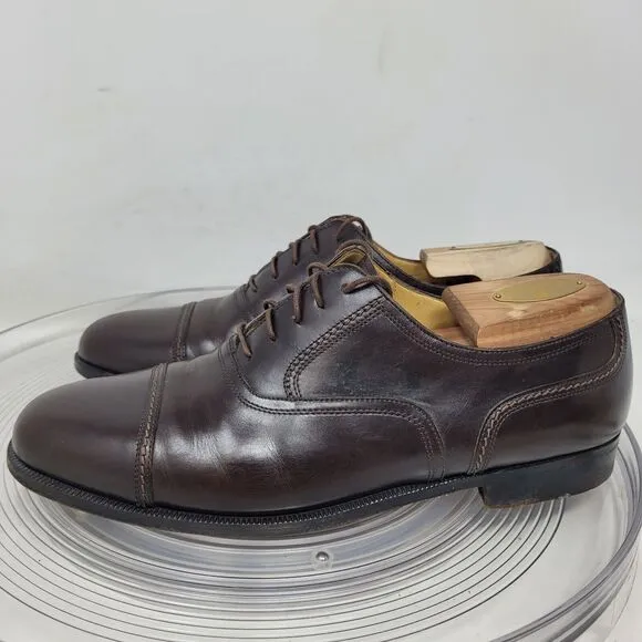 Cole Haan Oxford Dress Shoes Mens Sz 9D Made-ITALY Brown Leather 00960 VTG 98%