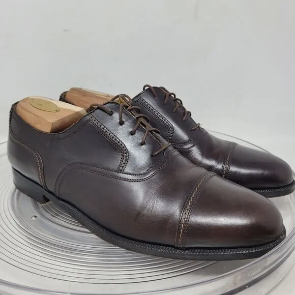 Cole Haan Oxford Dress Shoes Mens Sz 9D Made-ITALY Brown Leather 00960 VTG 98%
