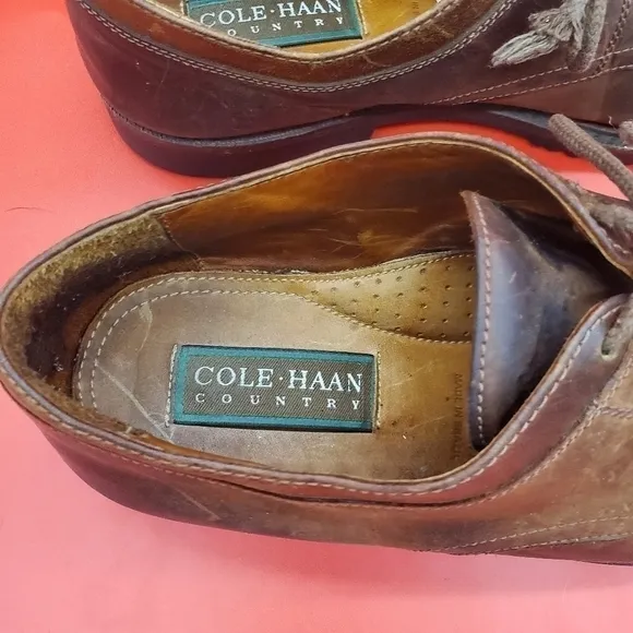 COLE HAAN Shoes Men’s 11 Brazil 6351 Brown Leather Oxfords Dress Shoes