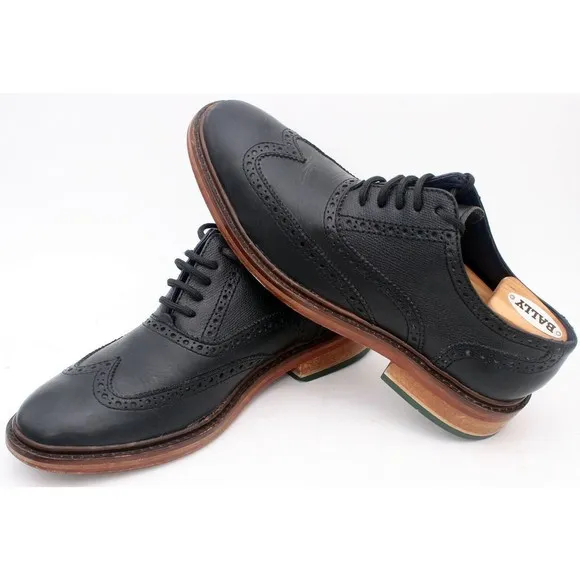 Cole Haan Shoes Men's Size 8.5 Wide Colton Brogue Wingtip Oxford Black C11756