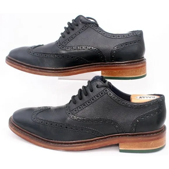 Cole Haan Shoes Men's Size 8.5 Wide Colton Brogue Wingtip Oxford Black C11756