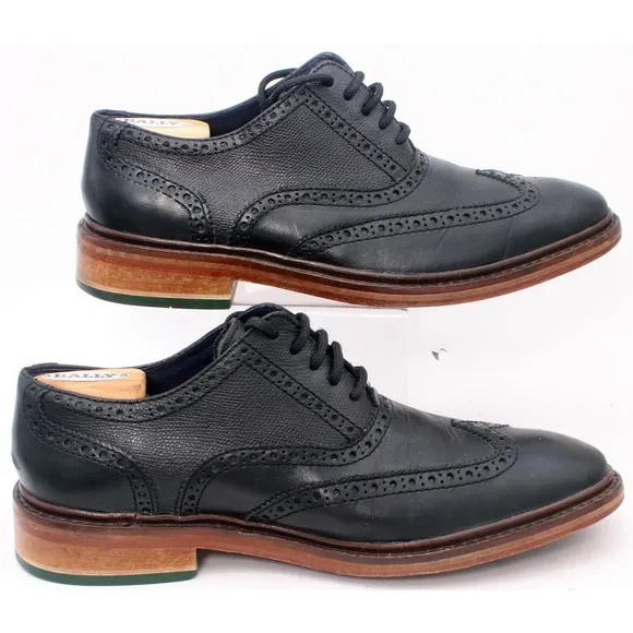 Cole Haan Shoes Men's Size 8.5 Wide Colton Brogue Wingtip Oxford Black C11756